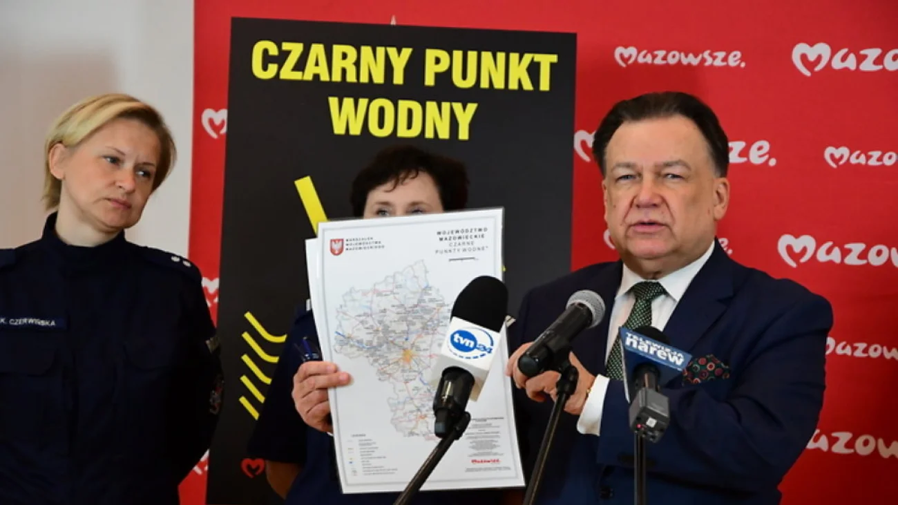 Kolejnych osiem czarnych punktów wodnych na Mazowszu. 