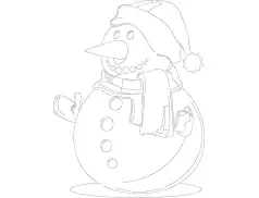 Kolorowanki świąteczne - Bałwanek