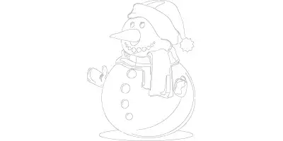 Kolorowanki świąteczne - Bałwanek