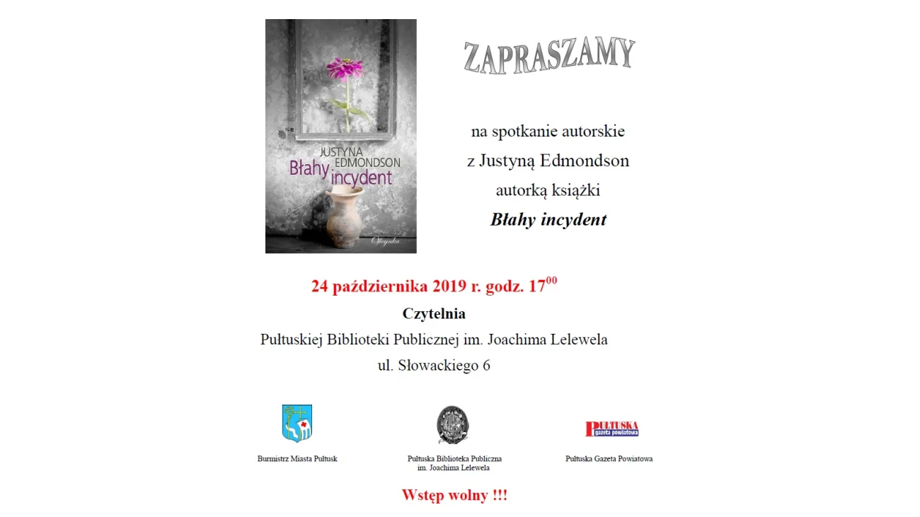 Spotkanie autorskie z Justyną Edmondson w Pułtusku