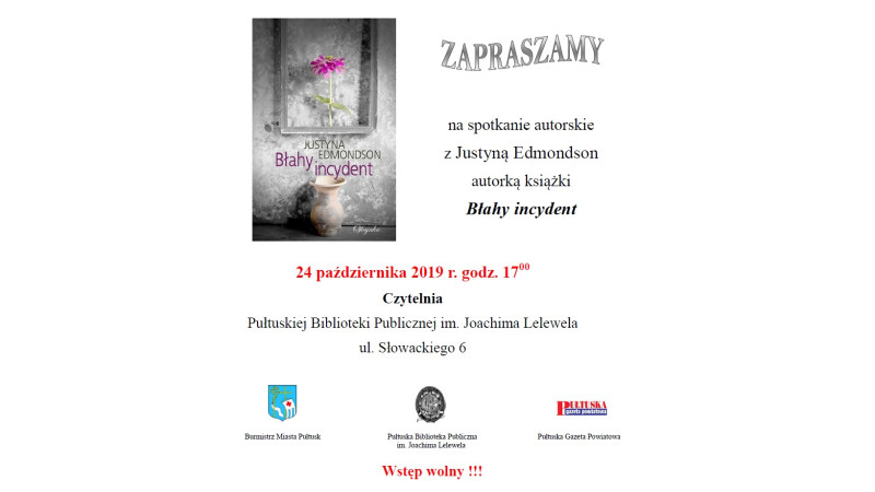 Spotkanie autorskie z Justyną Edmondson w Pułtusku