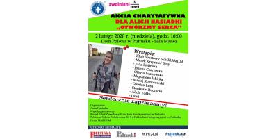 Akcja charytatywna Otwórzmy Serca dla Alicji Nasiadki w Pułtusku