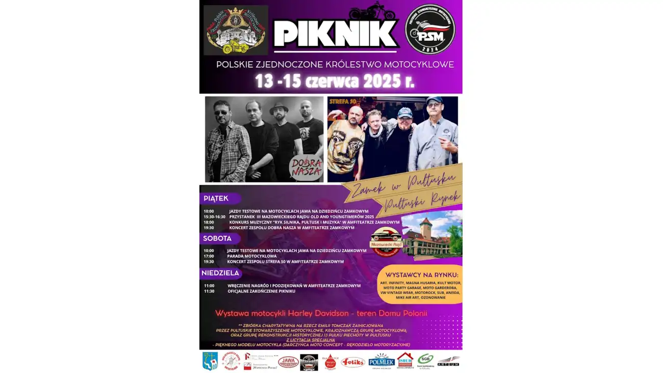 Motocyklowe serce Polski bije w Pułtusku – rusza królewski piknik na dwóch kołach