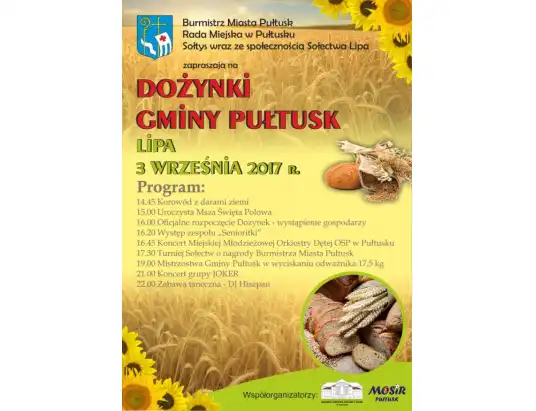 Dożynki Gminy Pułtusk - Lipa 3 września 2017r.