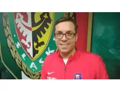 Trener Młodych Orłów Nadnarwianki Paweł Brodzki na stażu w drużynie Śląsk Wrocław