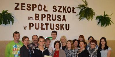 Stypendia Zawodowe dla uczniów Zespołu Szkół im. B. Prusa w Pułtusku