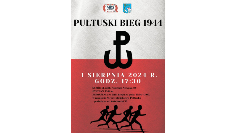 Pułtuski Bieg 1944 - upamiętnienie 80. rocznicy wybuchu Powstania Warszawskiego