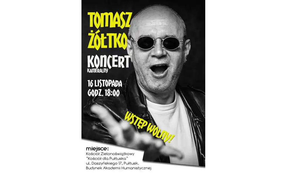 Tomasz Żółtko z koncertem w Pułtusku