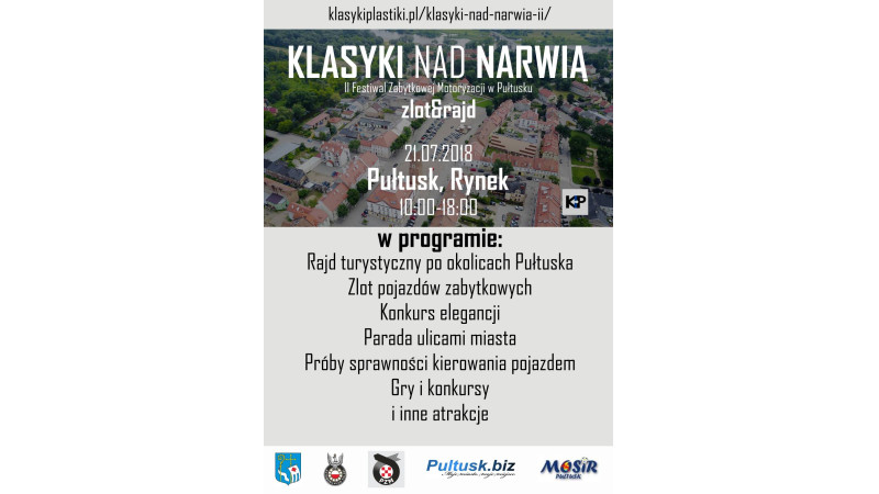 Festiwal Zabytkowej Motoryzacji w Pułtusku „Klasyki nad Narwią” już w sobotę!