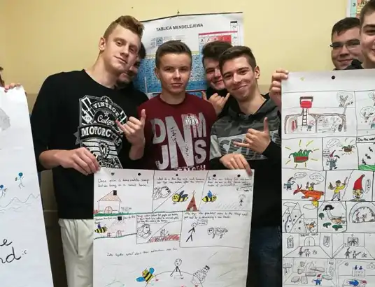 Story Cubes na lekcji języka angielskiego w Ruszkowskim