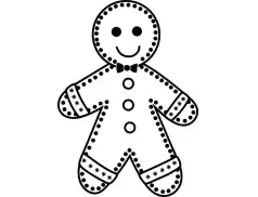 Kolorowanki świąteczne - Świąteczny pierniczek