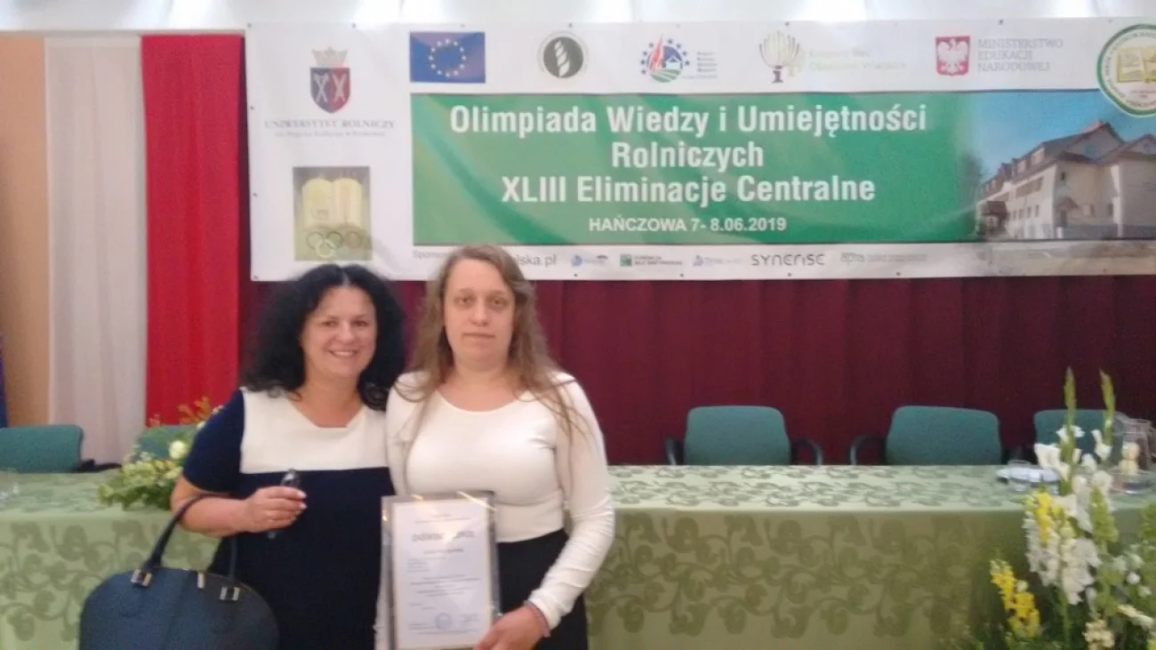 Aneta Kuczyńska z pułtuskiego Prusa finalistką Ogólnopolskiej Olimpiady Wiedzy i Umiejętności Rolniczych