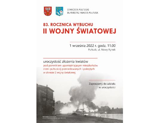 Upamiętnienie rocznicy wybuchu II wojny światowej w Pułtusku