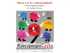 Pułtusk. Noc Bibliotek 2018 - już w sobotę 9 czerwca!