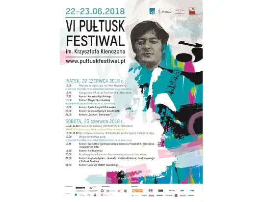 VI Pułtusk Festiwal im. Krzysztofa Klenczona już 22 i 23 czerwca 2018!