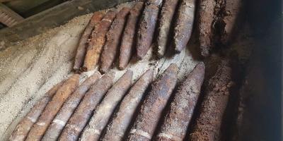 38 pocisków artyleryjskich zabezpieczonych