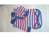 Body niemowlęce H&M w kolorowe paski z kołnierzykiem 68