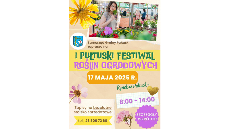 I Pułtuski Festiwal Roślin Ogrodowych – święto natury w sercu miasta!