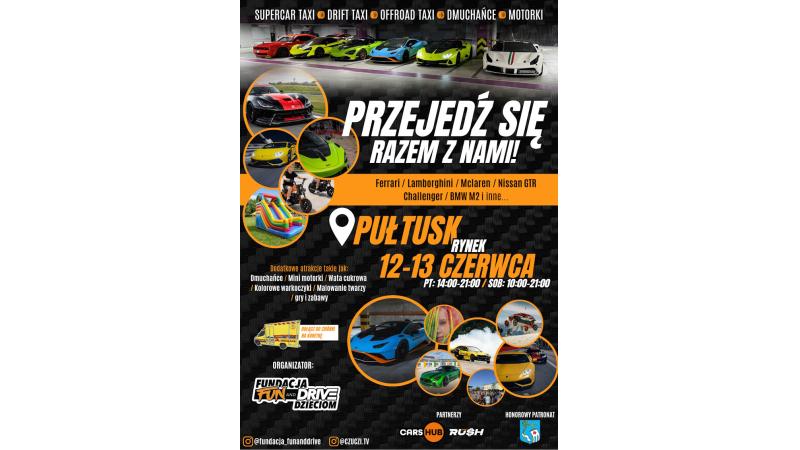 Supersamochody na pułtuskim Rynku! Wyjątkowy piknik motoryzacyjny i zbiórka na karetkę dla dzieci