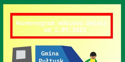 Harmonogramy wywozu odpadów - Gmina Pułtusk od 1.07.2022
