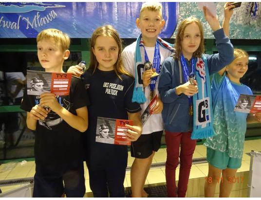 Medale naszych pływaków na Ogólnopolskich zawodach pływackich w Mławie