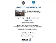 Spotkanie autorskie z Zygmuntem Miłoszewskim