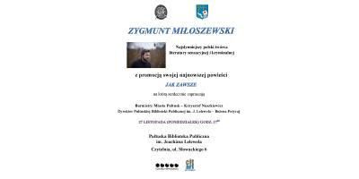 Spotkanie autorskie z Zygmuntem Miłoszewskim