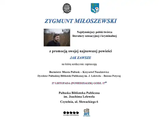 Spotkanie autorskie z Zygmuntem Miłoszewskim