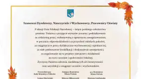 Życzenia z okazji Dnia Edukacji Narodowej
