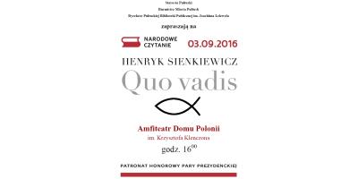 Narodowe Czytanie 2016  "Quo Vadis" w Pułtusku