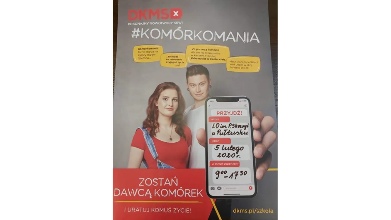Dzień Dawcy Szpiku w pułtuskim LO im. P. Skargi