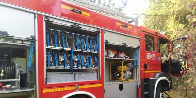 Pożar domku letniskowego w Rowach (gm. Obryte)