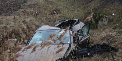 Dachowanie na DK57 koło Dzierżanowa [Zdjęcia]