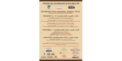 Plakat XII Tradycji Teatralnych Pułtuska — premiery 24–27 września 2026
