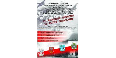 Oficjalne obchody rocznicy II wojny światowej w Pułtusku