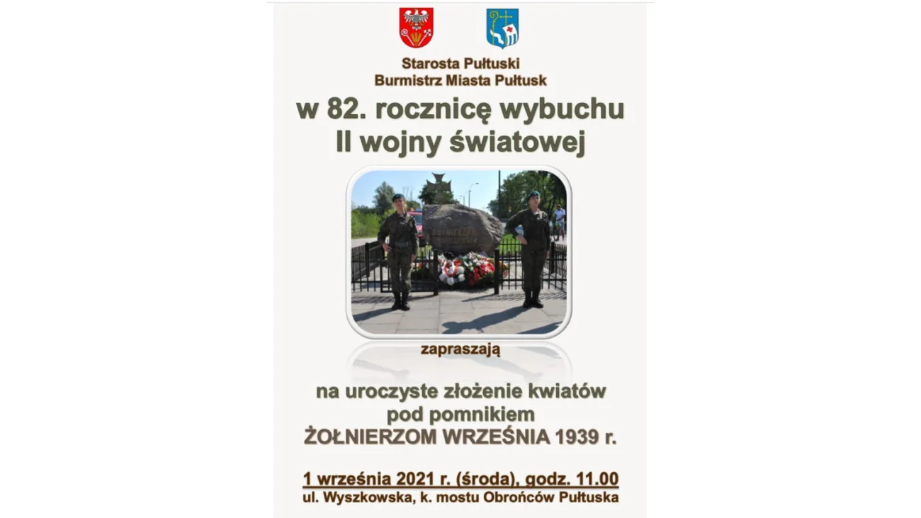 82. rocznica wybuchu II wojny światowej w Pułtusku