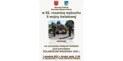 82. rocznica wybuchu II wojny światowej w Pułtusku