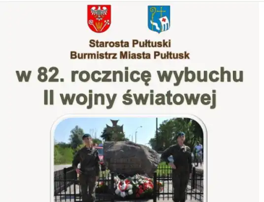 82. rocznica wybuchu II wojny światowej w Pułtusku