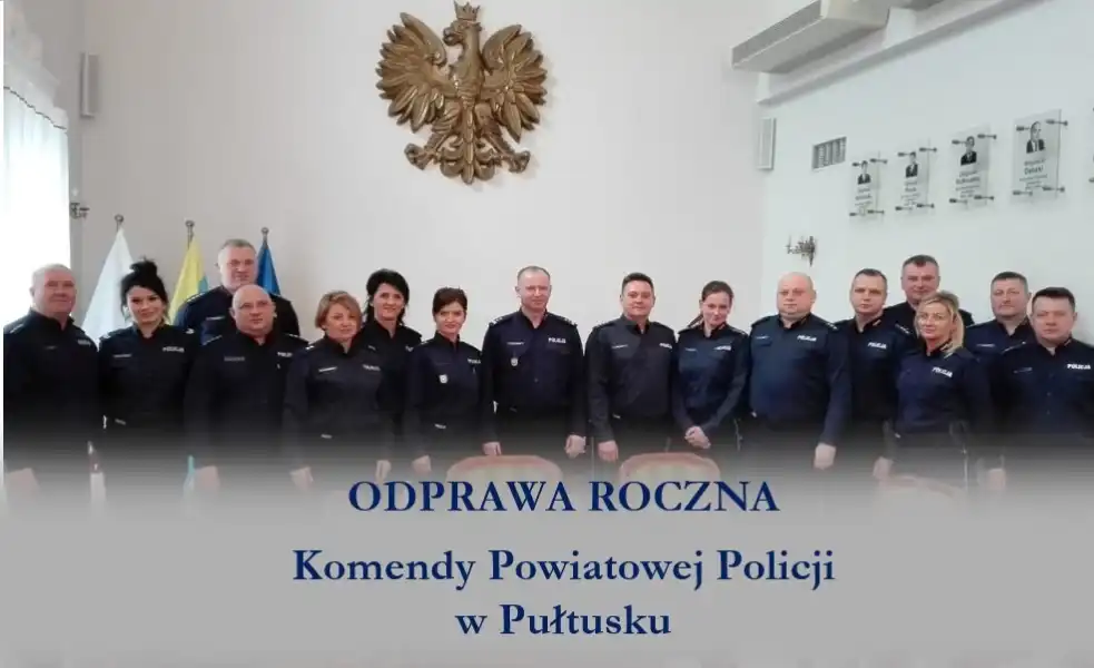 Narada podsumowująca policjantów z pułtuskiej Komendy za rok 2019