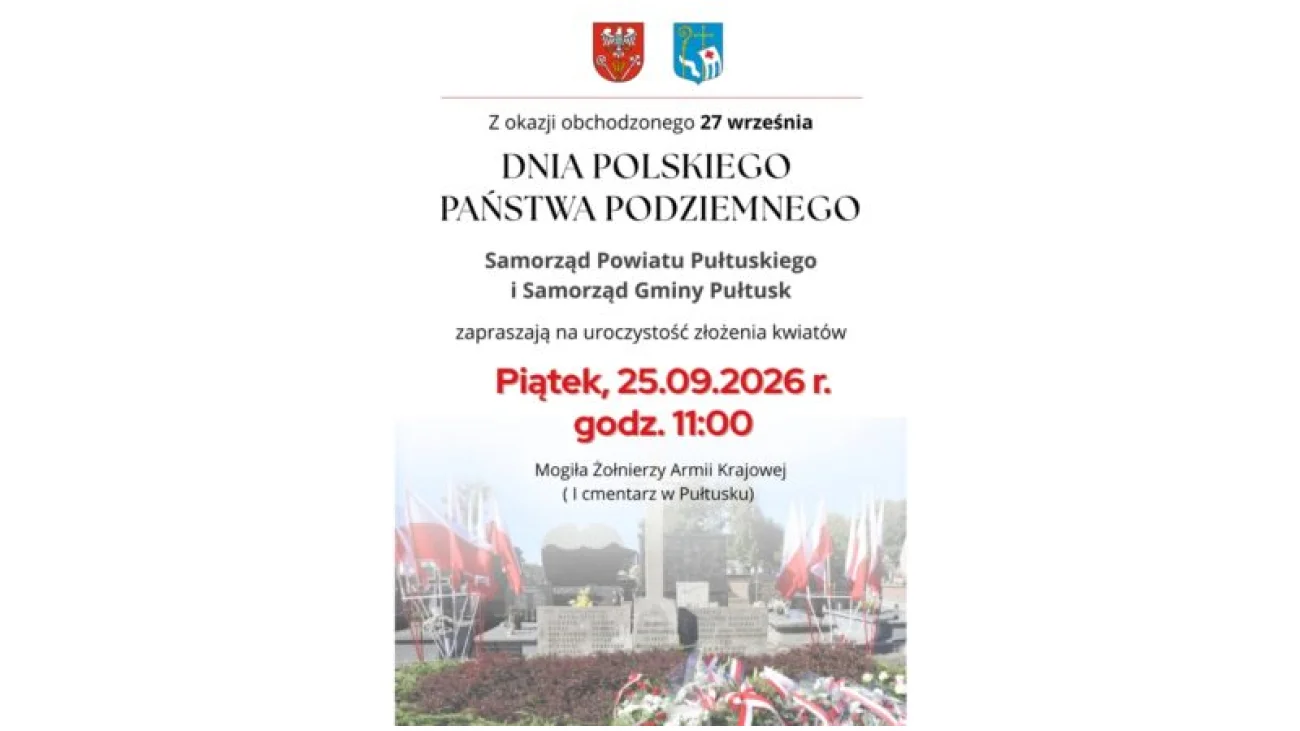 Pułtusk uczci pamięć żołnierzy Armii Krajowej. Uroczystość 25 września
