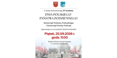 Pułtusk uczci pamięć żołnierzy Armii Krajowej. Uroczystość 25 września