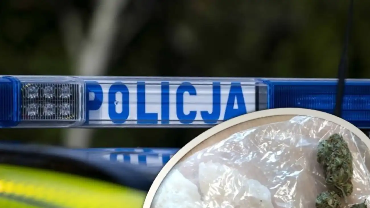 Zdjęcie z komunikatu pułtuskiej policji o zabezpieczonych narkotykach