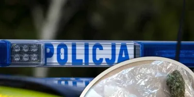 Zdjęcie z komunikatu pułtuskiej policji o zabezpieczonych narkotykach