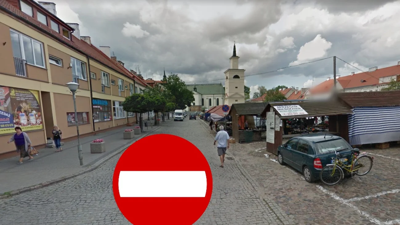 Prace i zmiana orgaznizacji ruchu na ul. Rynek w Pułtusku