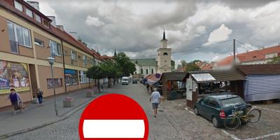 Prace i zmiana orgaznizacji ruchu na ul. Rynek w Pułtusku