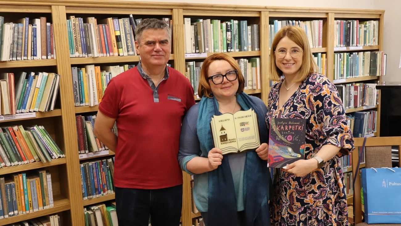 Skarpetkowe szaleństwo w pułtuskiej bibliotece! Spotkanie z Justyną Bednarek autorką książek dla dzieci
