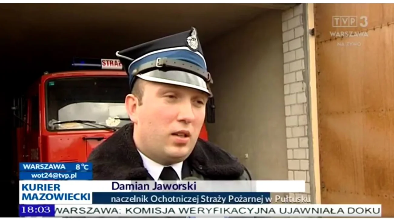 Umowa dotycząca samochodu dla OSP Pułtusk w Kurierze Mazowieckim