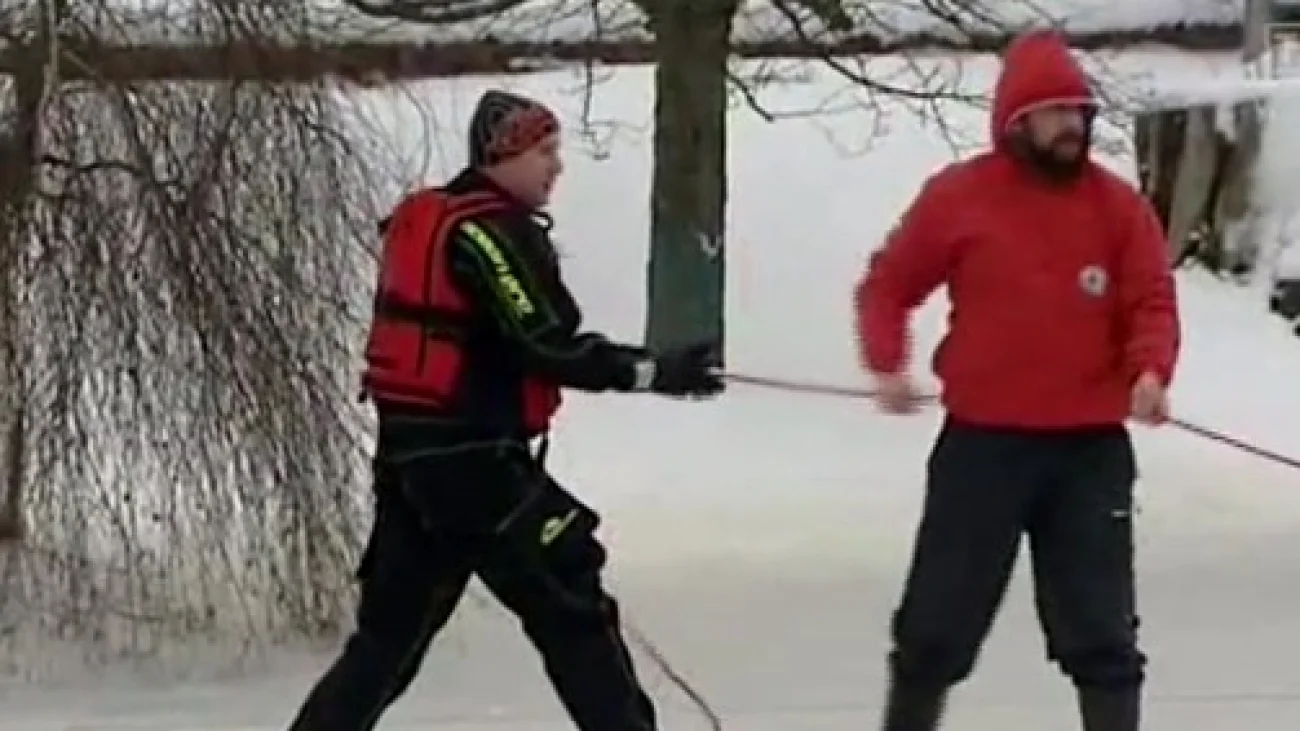 Pokaz ratownictwa na lodzie w Pułtusku 2019