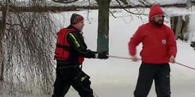 Pokaz ratownictwa na lodzie w Pułtusku 2019