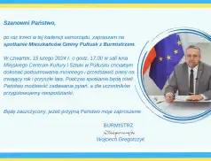 Zaproszenie na spotkanie Mieszkańców Gminy Pułtusk z Burmistrzem